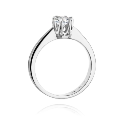 Pierścionek zaręczynowy z białego złota z diamentem 0,30ct Fire Of Love BW-220B-0,30ct-b