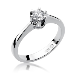 Pierścionek zaręczynowy z białego złota z diamentem 0,30ct Fire Of Love BW-220B-0,30ct-b