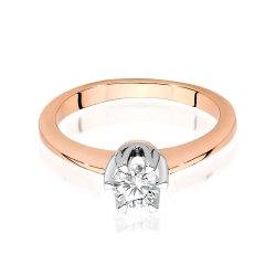 Pierścionek zaręczynowy z różowego złota z diamentem 0,40ct Fire Of Love BW-220B-0,40ct-r