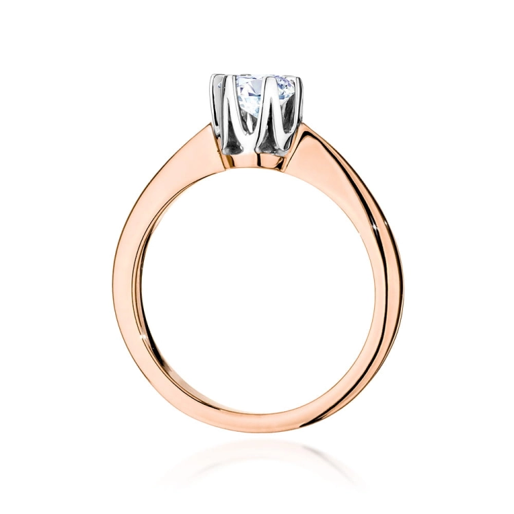 Pierścionek zaręczynowy z różowego złota z diamentem 0,40ct Fire Of Love BW-220B-0,40ct-r