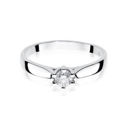 Pierścionek zaręczynowy z białego złota z diamentem 0,25ct Fire Of Love BW-222B-0,25ct-b