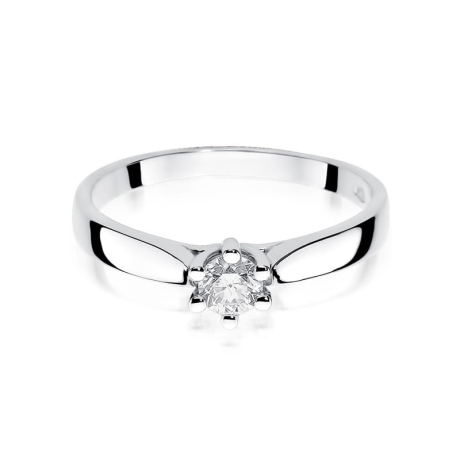 Przejdź do produktu Pierścionek zaręczynowy z białego złota z diamentem 0,25ct Fire Of Love