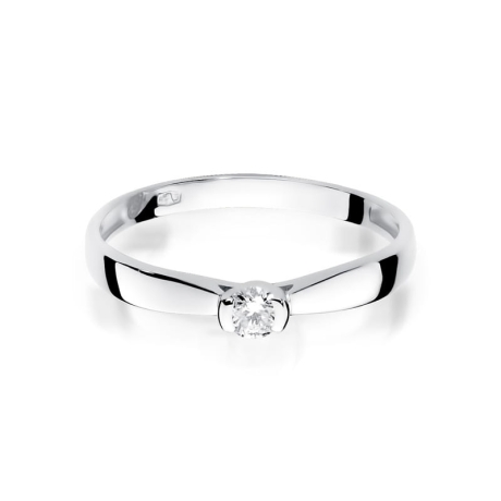 Przejdź do produktu Pierścionek zaręczynowy z białego złota z diamentem 0,08ct Fire Of Love