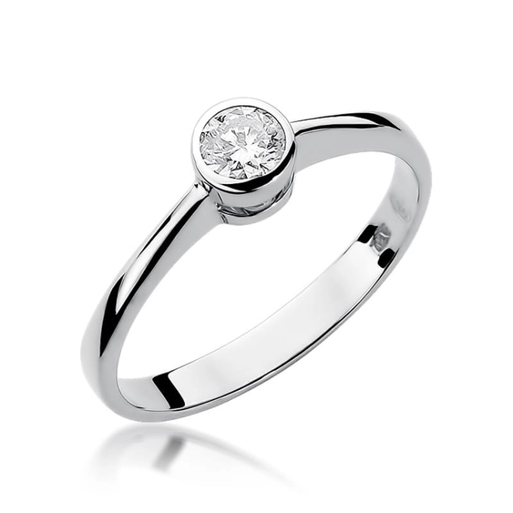 Pierścionek zaręczynowy z białego złota z diamentem 0,25ct Fire Of Love BW-224B-0,25ct-b
