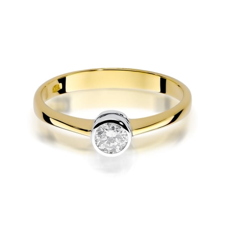 Przejdź do produktu Pierścionek zaręczynowy z żółtego złota z diamentem 0,30ct Fire Of Love