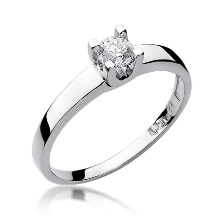 Przejdź do produktu Pierścionek zaręczynowy z białego złota z diamentem 0,30ct Fire Of Love