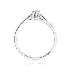Pierścionek zaręczynowy z białego złota z diamentem 0,10ct Fire Of Love BW-229-0,10ct-b