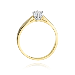 Pierścionek zaręczynowy z żółtego złota z diamentem 0,25ct Fire Of Love BW-229-0,25ct