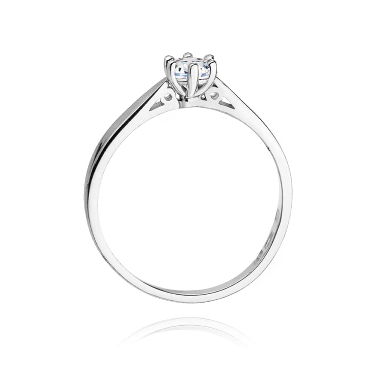 Pierścionek zaręczynowy z białego złota z diamentem 0,30ct Fire Of Love BW-229B-0,30ct-b