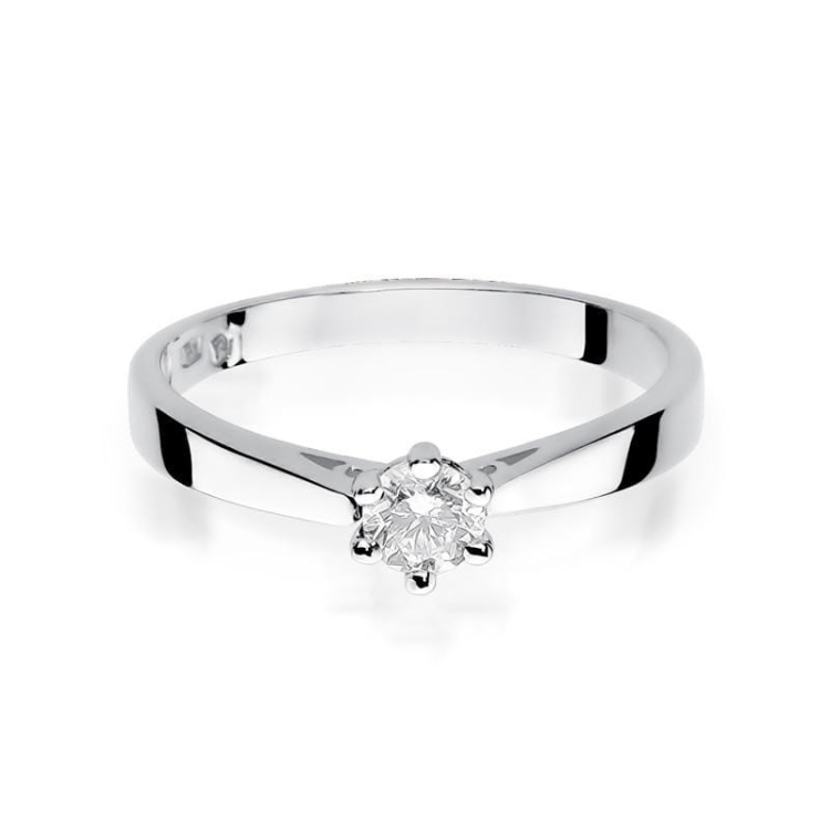 Pierścionek zaręczynowy z białego złota z diamentem 0,30ct Fire Of Love BW-229B-0,30ct-b
