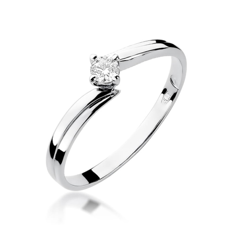 Przejdź do produktu Pierścionek zaręczynowy z białego złota z diamentem 0,10ct Fire Of Love
