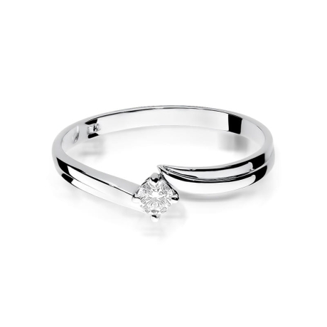 Przejdź do produktu Pierścionek zaręczynowy z białego złota z diamentem 0,10ct Fire Of Love
