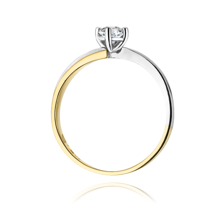 Pierścionek zaręczynowy z żółtego złota z diamentem 0,25ct Fire Of Love BW-231B-0,25ct