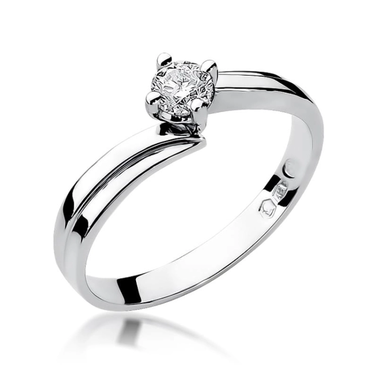 Pierścionek zaręczynowy z białego złota z diamentem 0,30ct Fire Of Love BW-231B-0,30ct-b
