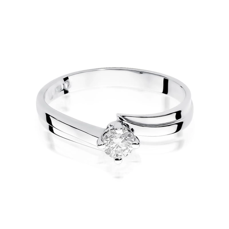 Pierścionek zaręczynowy z białego złota z diamentem 0,30ct Fire Of Love BW-231B-0,30ct-b