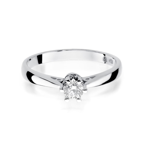Przejdź do produktu Pierścionek zaręczynowy z białego złota z diamentem 0,25ct Fire Of Love