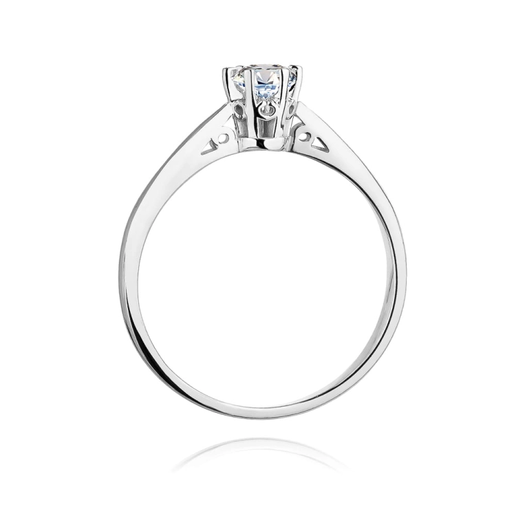 Pierścionek zaręczynowy z białego złota z diamentem 0,25ct Fire Of Love BW-234-0,25ct-b