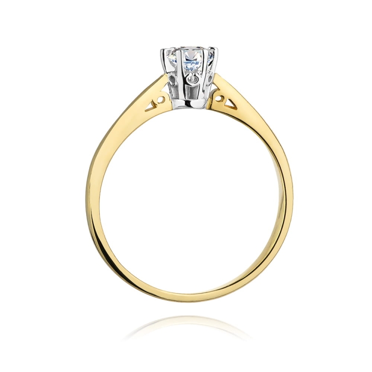 Pierścionek zaręczynowy z żółtego złota z diamentem 0,30ct Fire Of Love BW-234-0,30ct