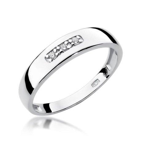 Przejdź do produktu Pierścionek zaręczynowy z białego złota z diamentami 0,05ct Fire Of Love