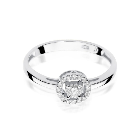 Przejdź do produktu Pierścionek zaręczynowy z białego złota z diamentami 0,20ct Fire Of Love 