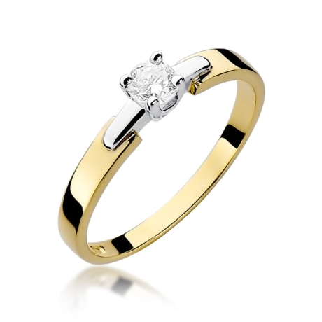 Przejdź do produktu Pierścionek zaręczynowy z żółtego złota z diamentem 0,20ct Fire Of Love