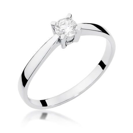Przejdź do produktu Pierścionek zaręczynowy z białego złota z diamentem 0,20ct Fire Of Love
