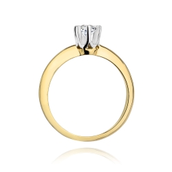 Pierścionek zaręczynowy z żółtego złota z diamentem 0,30ct Fire Of Love BW-267