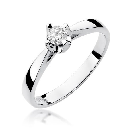 Przejdź do produktu Pierścionek zaręczynowy z białego złota z diamentem 0,20ct Fire Of Love 