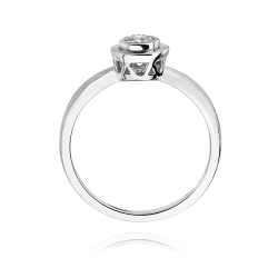 Pierścionek zaręczynowy z białego złota z diamentem 0,30ct Fire Of Love BW-294-0,30ct-b