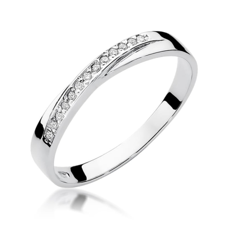 Przejdź do produktu Pierścionek zaręczynowy z białego złota z diamentami 0,07ct Fire Of Love