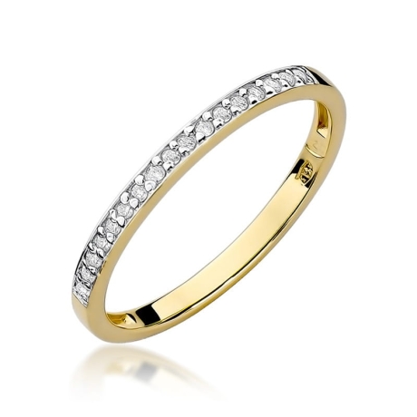 Przejdź do produktu Pierścionek zaręczynowy z żółtego złota z diamentami 0,09ct Fire Of Love