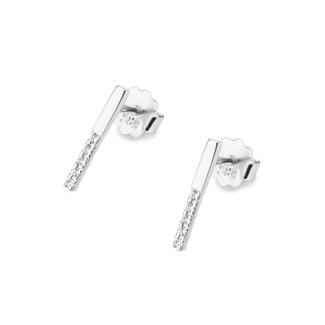 Przejdź do produktu Kolczyki z białego złota 585 z diamentami 0,05ct The Diamonds