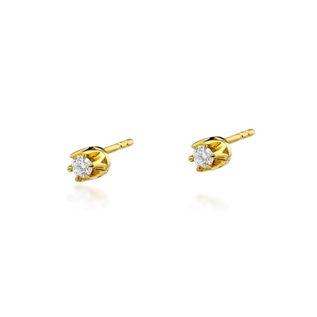 Przejdź do produktu Kolczyki z żółtego złota 585 z diamentami 0,20ct The Diamonds
