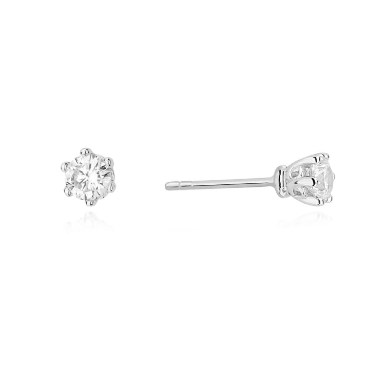 Kolczyki z białego złota 585 z diamentami 0,30ct The Diamonds BKO-68-b