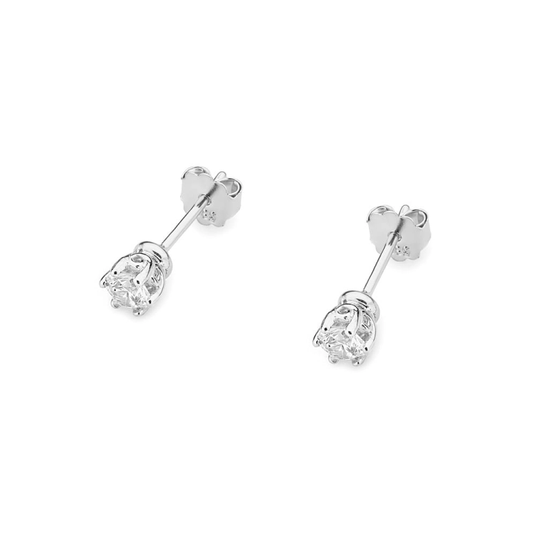 Kolczyki z białego złota 585 z diamentami 0,30ct The Diamonds BKO-68-b