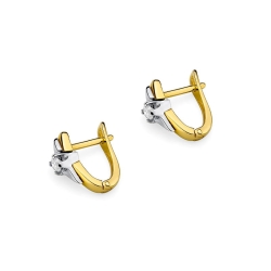 Kolczyki z żółtego złota 585 z diamentami 0,16ct The Diamonds BKO-88-0,16ct