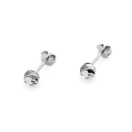 Przejdź do produktu Kolczyki z białego złota 585 z diamentami 0,16ct The Diamonds