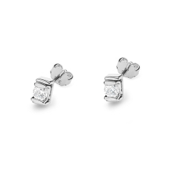 Kolczyki z białego złota 585 z diamentami 0,20ct The Diamonds BKO-343-b