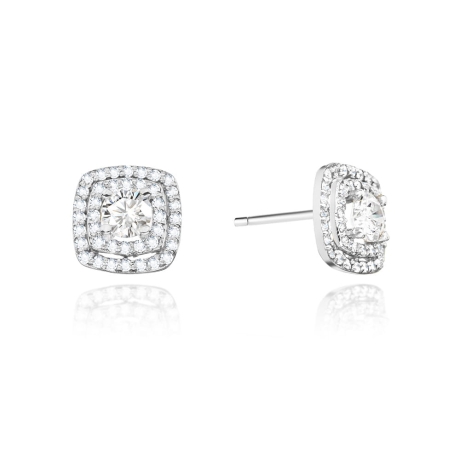 Przejdź do produktu Kolczyki z białego złota 585 z diamentami 1,00ct diament The Diamonds