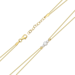 Bransoletka z żółtego złota 585 z diamentami 0,13ct The Diamonds BR-003