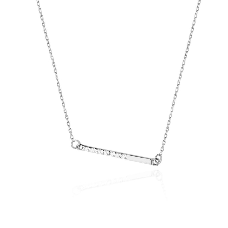 Przejdź do produktu Naszyjnik z białego złota z diamentami 0,03ct The Diamonds