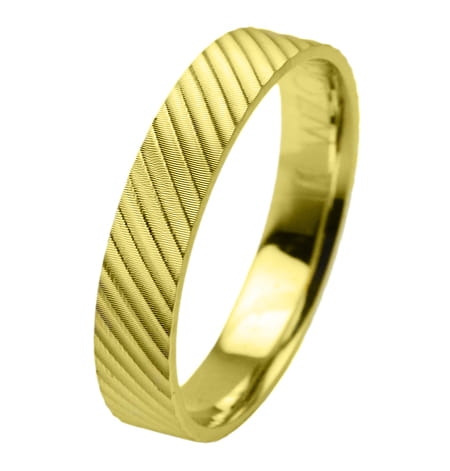 Obrączka modułowa z żółtego złota płaska 4mm Modular M010-4mm