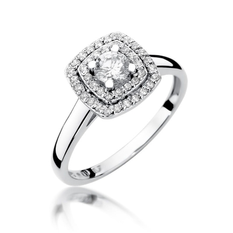 Przejdź do produktu Pierścionek zaręczynowy z białego złota z diamentami 0,50ct Fire Of Love