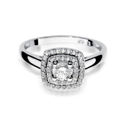 Pierścionek zaręczynowy z białego złota z diamentami 0,50ct Fire Of Love BW-345-b