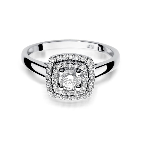 Przejdź do produktu Pierścionek zaręczynowy z białego złota z diamentami 0,50ct Fire Of Love