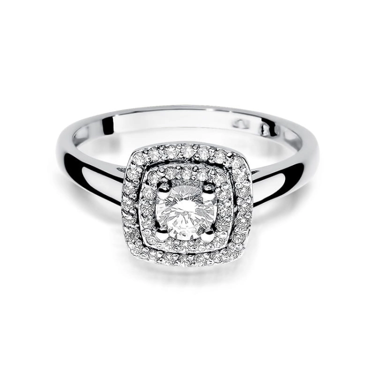 Pierścionek zaręczynowy z białego złota z diamentami 0,50ct Fire Of Love BW-345-b