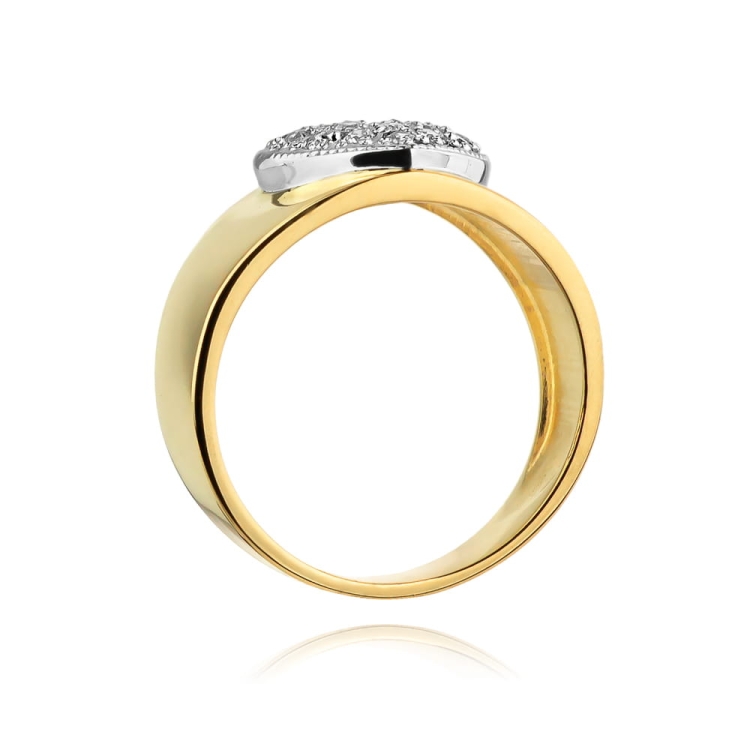 Pierścionek zaręczynowy z żółtego złota z diamentami 0,26ct Fire Of Love BW-352