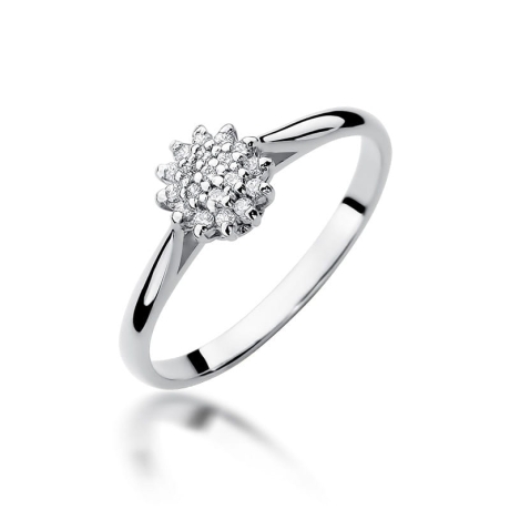 Przejdź do produktu Pierścionek zaręczynowy z białego złota z diamentami 0,10ct Fire Of Love