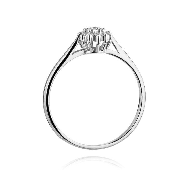 Pierścionek zaręczynowy z białego złota z diamentami 0,10ct Fire Of Love BW-401-b