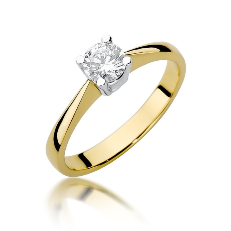 Przejdź do produktu Pierścionek zaręczynowy z żółtego złota z diamentem 0,50ct Fire Of Love